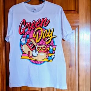 Green Day Hot Dog Graphic T-Shirt